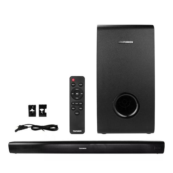 Caixa de Som Soundbar e Subwoofer Bluetooth Telefunken 2.1 200W Polaris 700 Audio System Cinema Usb Player 110/220v Menor preço em Caixa de Som Soundbar e Subwoofer Bluetooth Telefunken 2.1 200W Polaris 700 Audio System Cinema Usb Player 110/220v