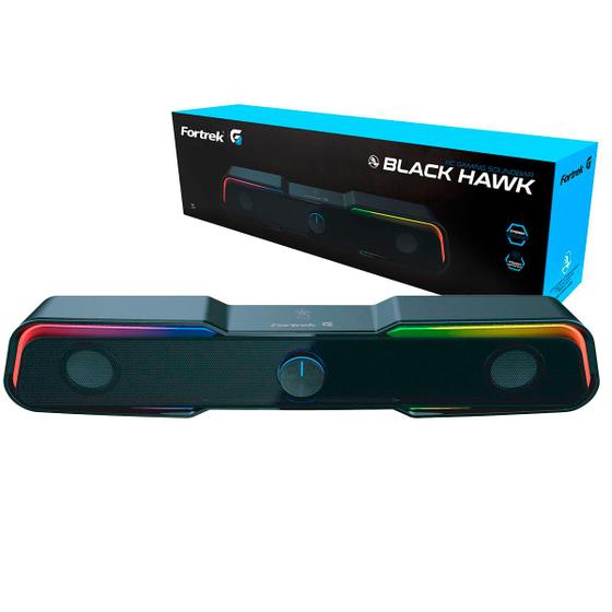 Imagem de Caixa de Som Soundbar Gamer Fortrek Black Hawk, RGB, 6W, USB, P2