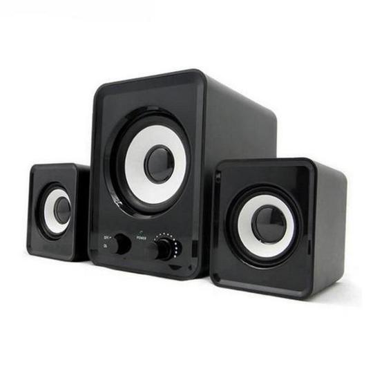 Imagem de Caixa de Som Subwoofer 2.1 11w para PC e Celular Cabo P2 - Preto