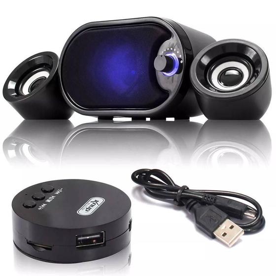 Imagem de Caixa De Som Subwoofer 2.1 Bluetooth Usb para PC Notebook Home Theater Celular KP-6018H