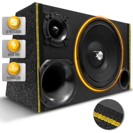 Imagem de Caixa De Som Trio Automotivo Champion Woofer Xplode 12 Polegadas 400w RMS LED Neon