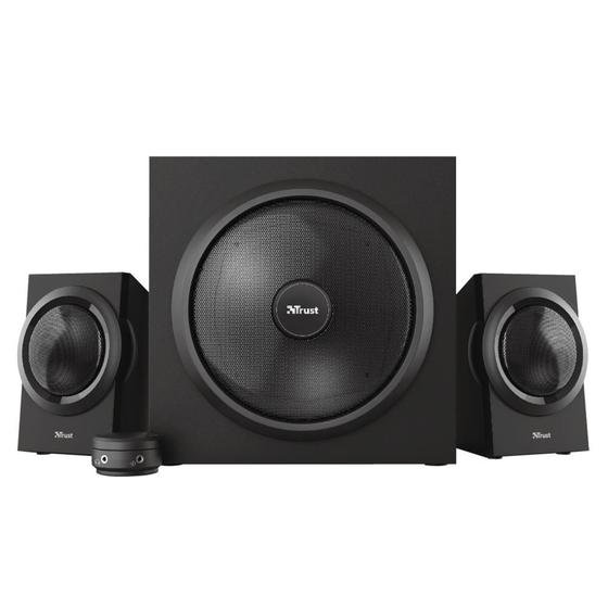 Caixa de Som Trust Yuri Stereo 60W RMS, com Subwoofer, Cabo 3.5mm, Bivolt, Preto - 23696 Menor preço em Caixa de Som Trust Yuri Stereo 60W RMS, com Subwoofer, Cabo 3.5mm, Bivolt, Preto - 23696