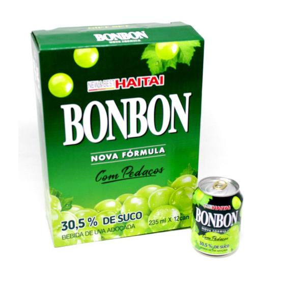 Imagem de Caixa de Suco de Uva Verde com pedaços da fruta Bon Bon Haitai - 12 unidades