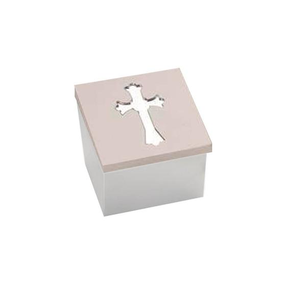 Imagem de Caixa De Terço Primeira Eucaristia Crucifixo 8x6,5x8cm