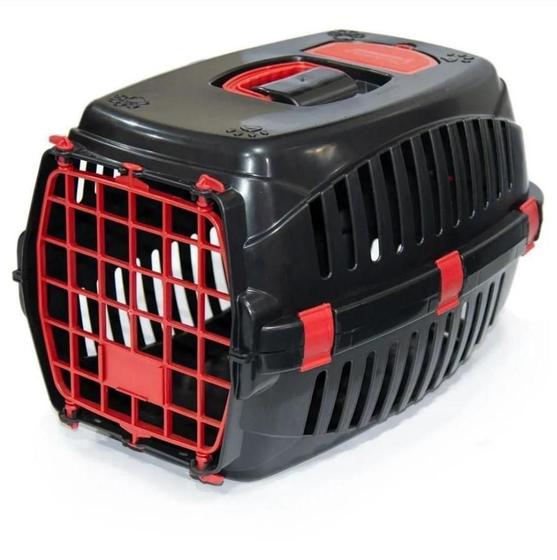 Imagem de Caixa De Transporte Christino Pet Nº2 Black Vermelho