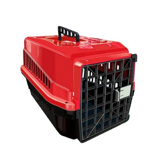 Imagem de Caixa de Transporte de Pet Animal Pequeno Porte N1 Vermelho