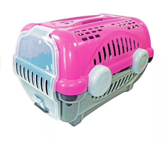 Imagem de Caixa de Transporte Luxo Para Cães e Gatos número 3 Cor Rosa