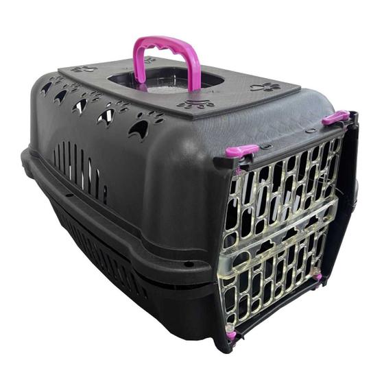 Caixa de Transporte N1 Cães e Gatos Durapets Black Lilás Menor preço em Caixa de Transporte N1 Cães e Gatos Durapets Black Lilás
