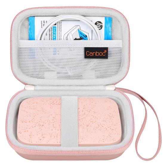 Imagem de Caixa de Transporte Rosa Gold para HP Sprocket, Polaroid Zip e Lifeprint 2x3 - com Papel Foto e Cabo