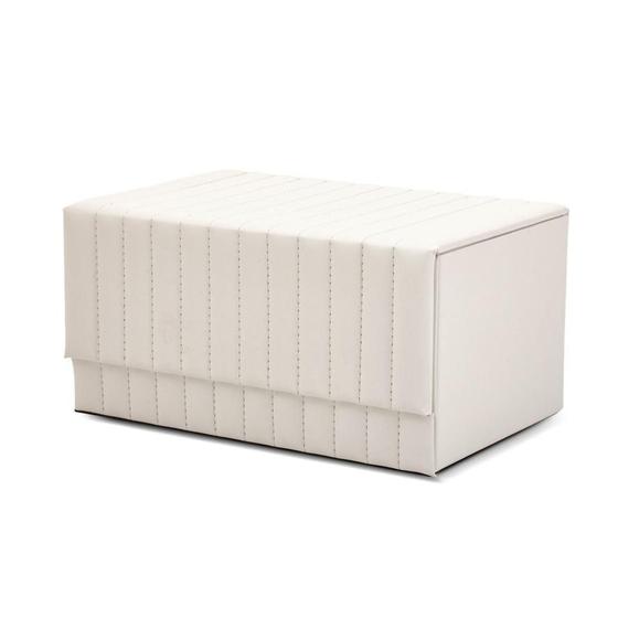 Imagem de Caixa decor em mdf com revestimento em pu branco mart g