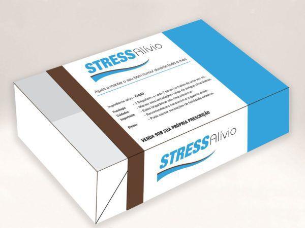 Imagem de Caixa Divertida Stress Alívio Azul e Marrom Ref. 476 - 6 doces com 10 un. Erika Melkot Rizzo Confeitaria