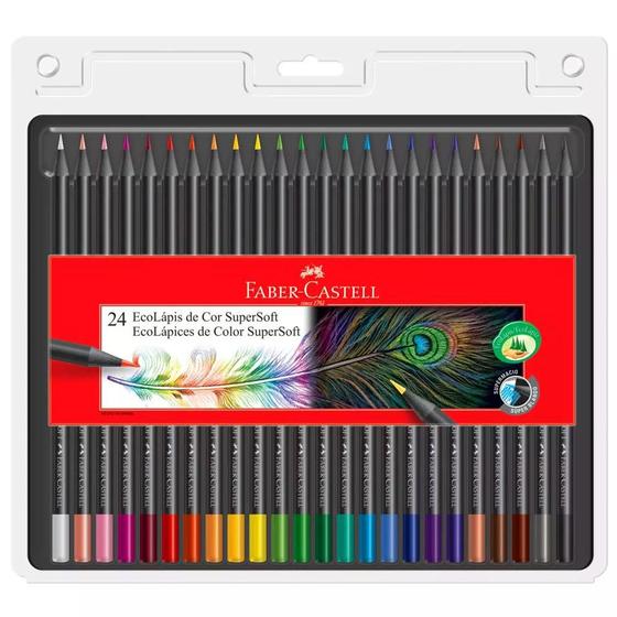 Imagem de Caixa Ecolapis Soft 120724 com 24 Cores Faber Castell