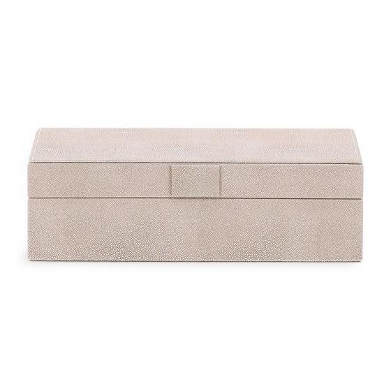 Imagem de CAIXA EM MDF COM REVESTIMENTO EM PU BEGE MART 28,5cm
