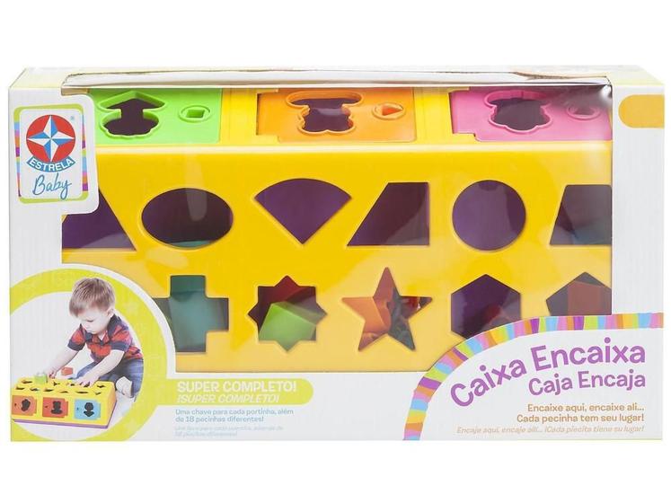 Caixa encaixa com 18 peças - estrela - Coordenação Motora - Magazine Luiza