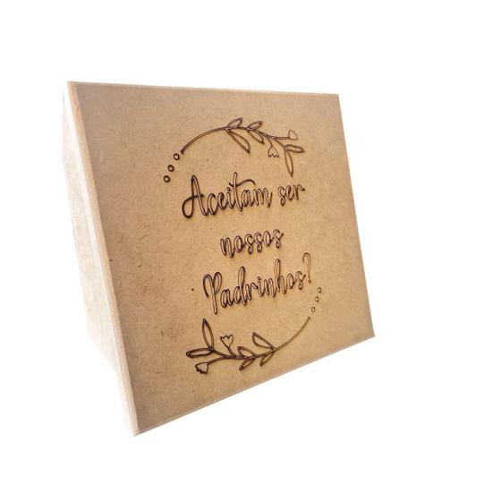 Imagem de Caixa Encantos Convite Para Padrinhos Casamento, Madrinhas