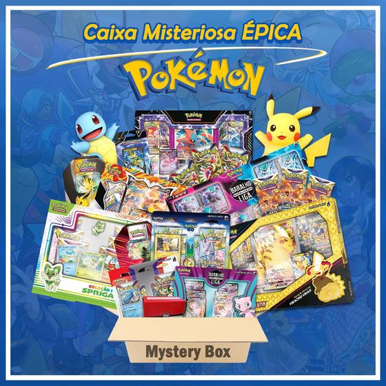 Caixa Épica Misteriosa Surpresa Cartas Pokemon TCG Premium Box de Coleção e Blisters Menor preço em Caixa Épica Misteriosa Surpresa Cartas Pokemon TCG Premium Box de Coleção e Blisters