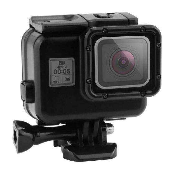 Imagem de Caixa estanque preta para gpro hero 5 6 7 black - case waterproof housing blackout- lpgce54