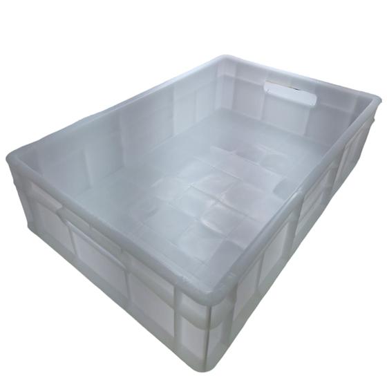 Imagem de CAIXA FECHADA 26L BRANCA 39x14x60CM MS16FA CAIXA EMPILHAVEL CONTENTOR FECHADO