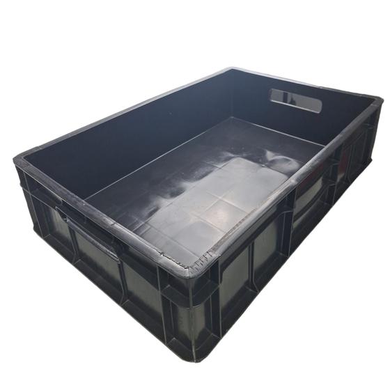 Imagem de CAIXA FECHADA 26L PRETA 39x14x60CM MS16FA CAIXA EMPILHAVEL CONTENTOR FECHADO