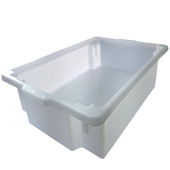 Imagem de CAIXA FECHADA 45L BRANCA 43,8x19,3x66,5CM COM FURO MS36CF