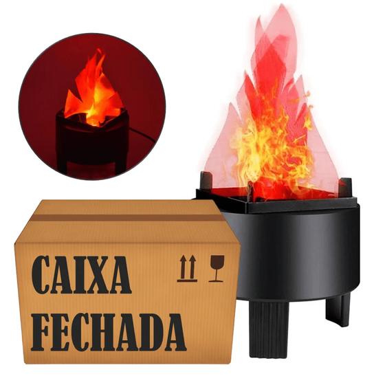 Imagem de CAIXA FECHADA 48 Unidades Chama Efeito Fogo Artificial LED 3W Tecido Seda Festa Halloween DS9931