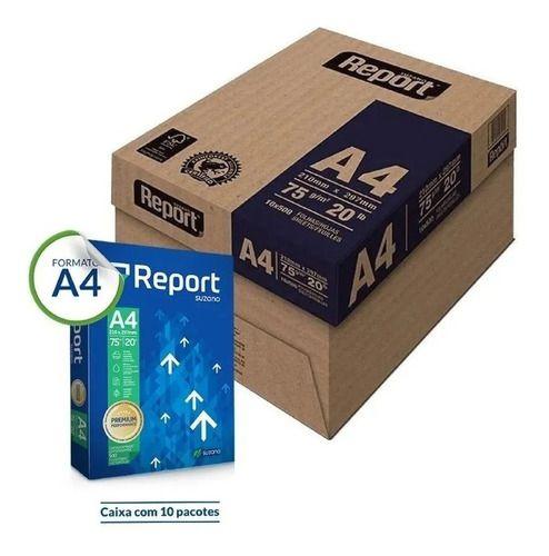 Caixa Fechada Papel Sulfit A4 Report 75g 500 Folhas Papel Sulfite Magazine Luiza 6151