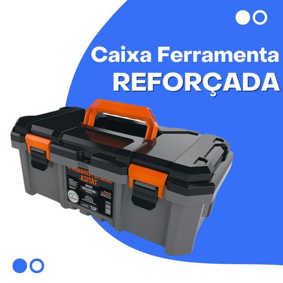 Caixa Ferramenta Tática Mecânico Pescador Grande Reforçada Cor Cinza Menor preço em Caixa Ferramenta Tática Mecânico Pescador Grande Reforçada Cor Cinza