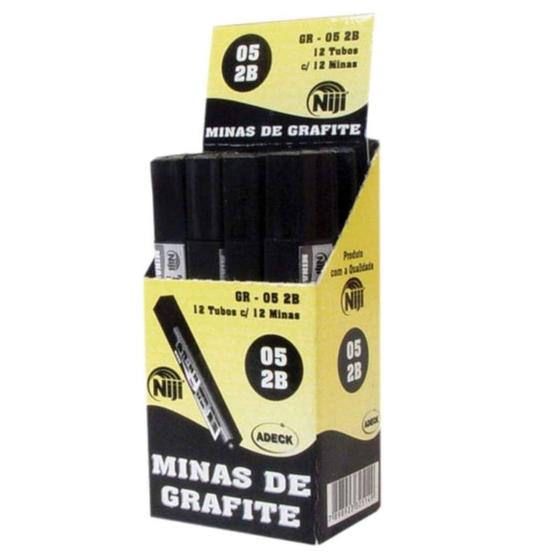 Imagem de Caixa Grafites Para Lapiseira 0.5 com 12 Tubos Com 12 Minas