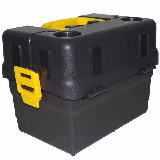 Caixa Hi 6 Bandejas Articuladas Preto - Pequena Menor preço em Caixa Hi 6 Bandejas Articuladas Preto - Pequena