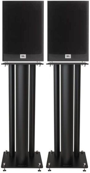 Caixa JBL Stage A130 bookshelf Par + Pedestal Stylum Max Caixa JBL Stage A130 bookshelf Par + Pedestal Stylum Max