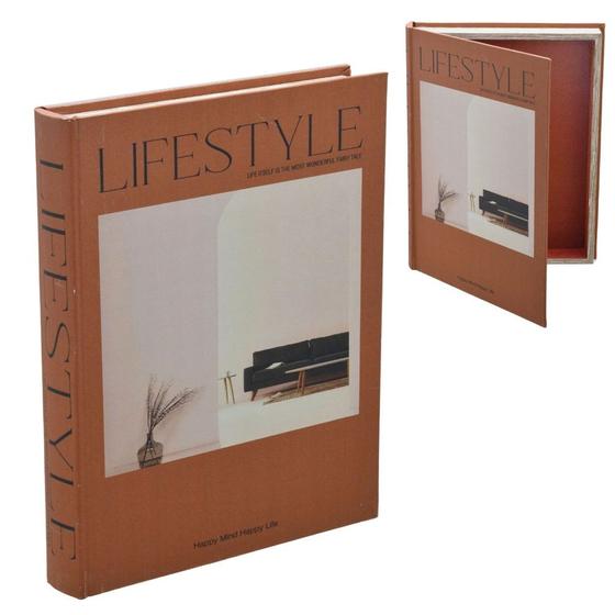 Imagem de Caixa Livro Decorativa Lifestyle Terracota 36 cm - Espressione