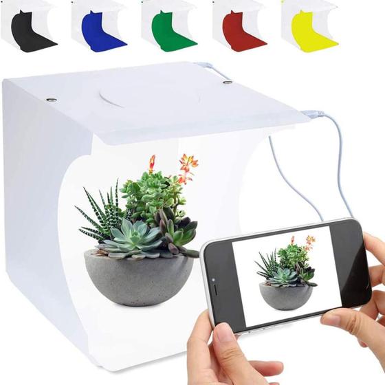 Caixa Luz Foto mini Box Estúdio Fotográfico Mini Studio Box Cabine Fotográfico Fotos Dobrável