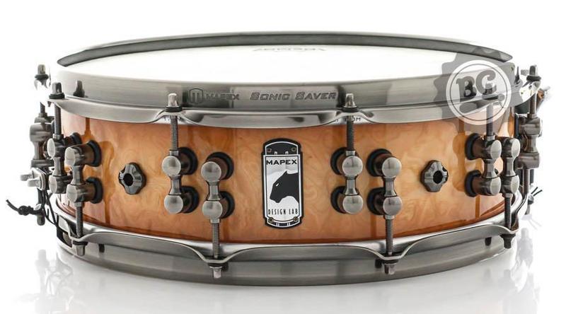 Imagem de Caixa Mapex Signature Design Lab Versatus by Russ Miller 14x4,5 Maple e Mahogany esteira Puresound