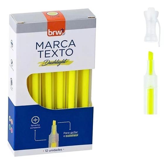 Imagem de Caixa Marca Texto Fluorescente Transparente 12 Unidades Brw