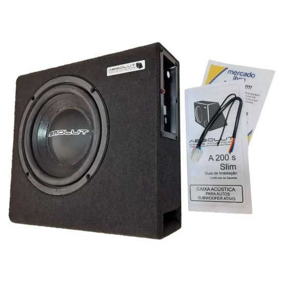 Caixa Mini Slim Subwoofer 8 Polegadas Amplificada Automotiva - ABSOLUT ...