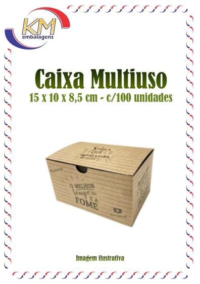 Imagem de Caixa multiuso c/100 - F32K - embalagem delivery, hamburgueria, lanchonete, restaurante  (15637)