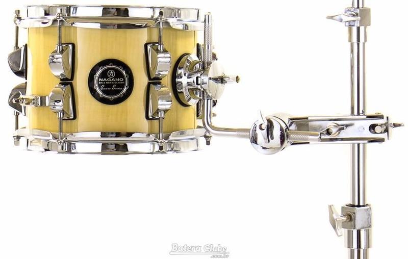 Caixa Nagano Snare Series Micro New Beat Natural Clear 8x6 com Caneca e