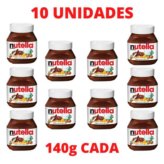 Imagem de Caixa Nutella Creme De Avelã FERRERO 140g - 10un