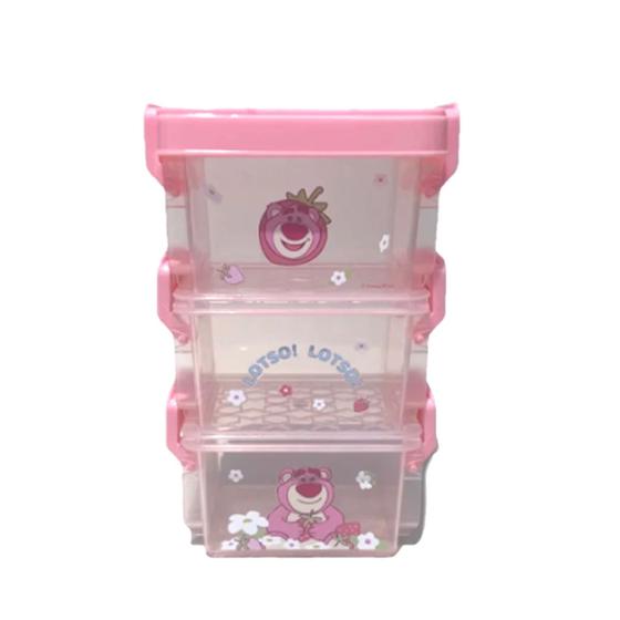 Imagem de Caixa organizadora 3 camadas disney lotso miniso 5 x 8 x 5 cm.