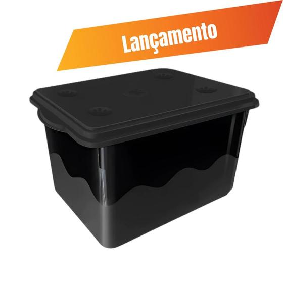 Imagem de Caixa Organizadora Armazenadora Mec Pet Box 20 L Porta Ração Com Pá Anti Formiga Inseto 10 KG