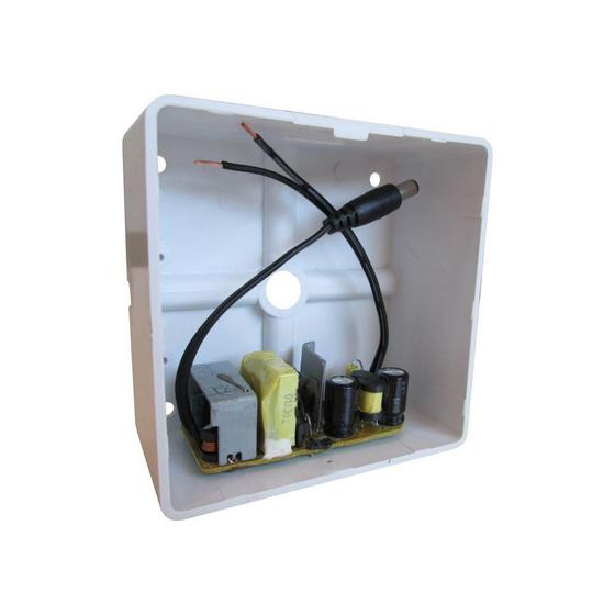 Caixa Organizadora Branca para CFTV com Fonte 12V 1A Menor preço em Caixa Organizadora Branca para CFTV com Fonte 12V 1A