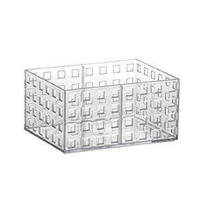 Imagem de Caixa Organizadora Cesto Organizador Empilhável Acrilico 16x11,5x8cm Organizacao Armario Guarda Roupa Closet Banheiro Co