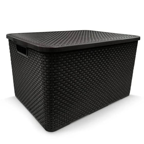 Imagem de Caixa organizadora com tampa 40 litros - Rattan - Arqplast