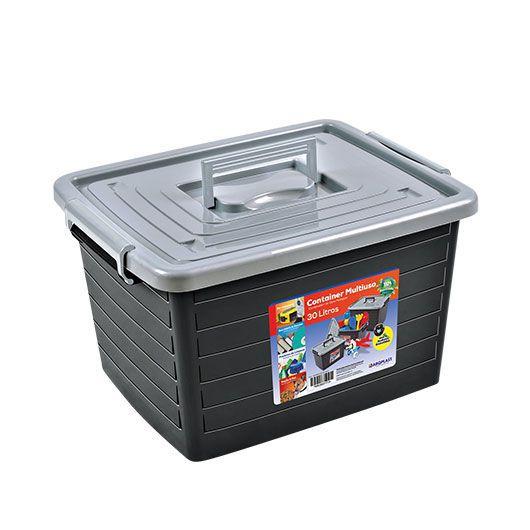 Imagem de Caixa Organizadora Container Com Rodas 30 Litros 25165 Arqplast