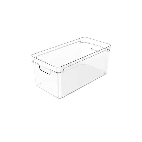 Imagem de Caixa Organizadora De Geladeira Armário Clear Ou 30x15x13 Cm