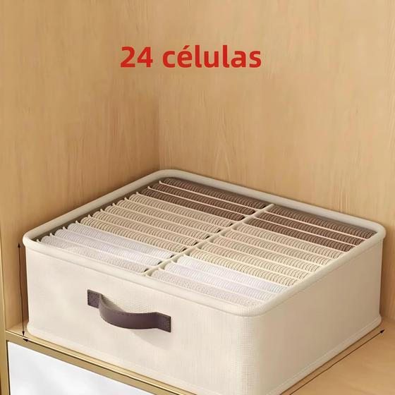 Imagem de Caixa Organizadora de Roupas com Gaveta - Grande Capacidade para Guarda-Roupa e Armário