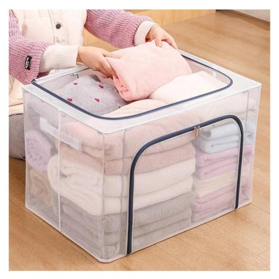 Imagem de Caixa Organizadora de Roupas Multiuso Flexivel com Ziper