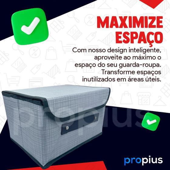 Imagem de Caixa Organizadora Flexível Armário Guarda Roupa Sapato