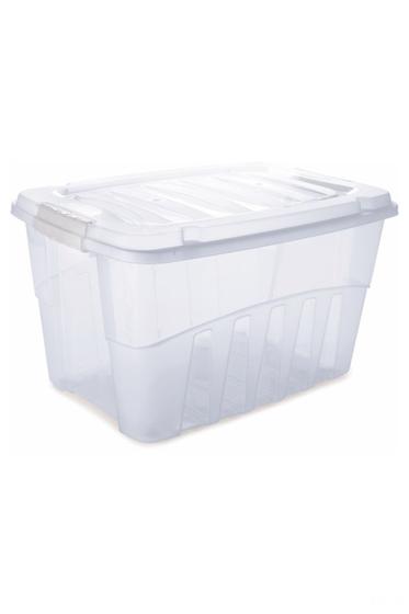 Imagem de Caixa Organizadora Mix Palete Gran Box em Plástico Transparente 28L - Plásutil