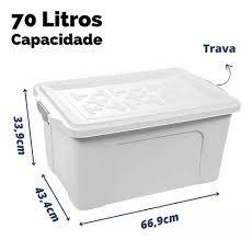 Imagem de Caixa Organizadora Multiuso Container 70 Litros Branco